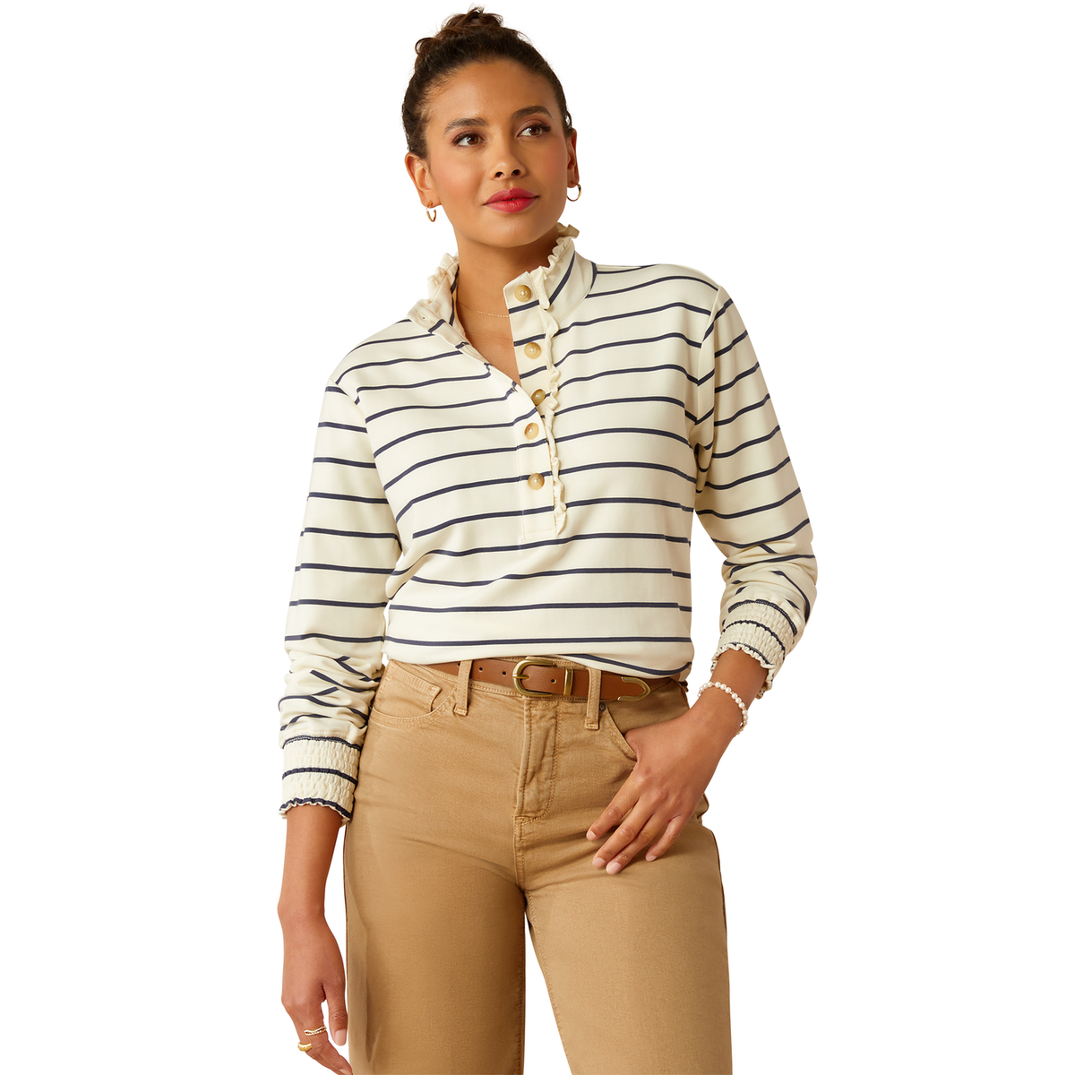 Ariat Women’s Hollingworth Sweatshirt - Stripe - XS Aus 6 - Ariat Womens Tops