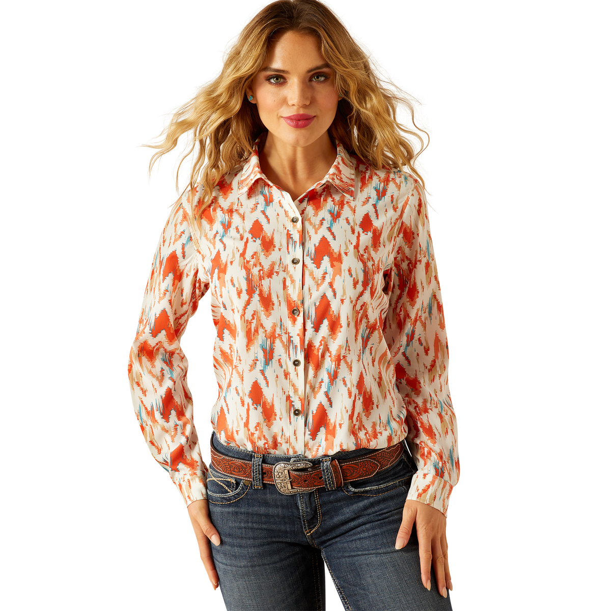 Ariat Womens Homestyle Button Up Shirt - Painted Watercolour