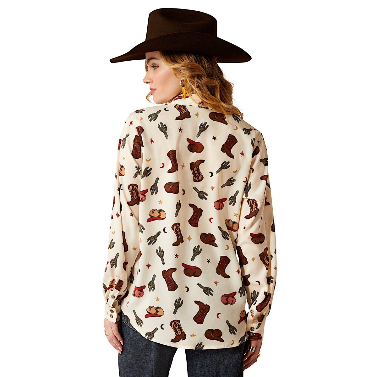 Ariat Women’s Homestyle Shirt - Western Cowgirl Print