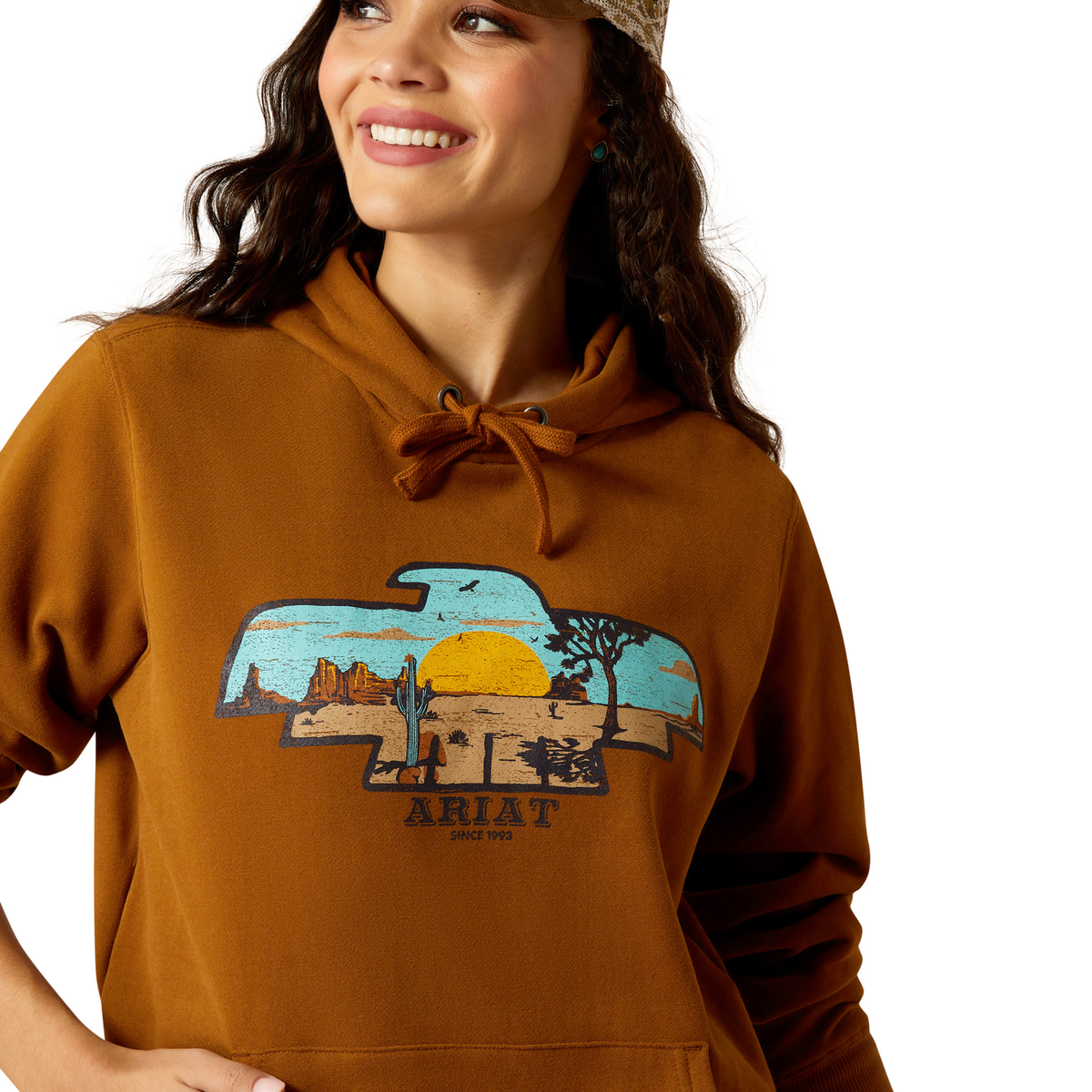 Ariat Women’s Horizon Hoodie - Chestnut Horse - Ariat Womens Tops
