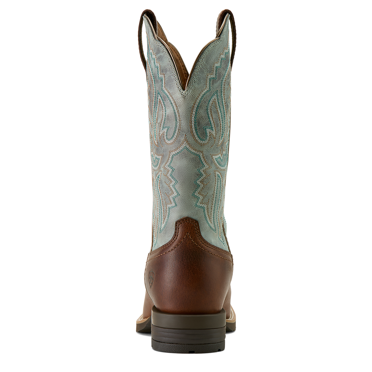 Ariat Womens Hybrid Ranchwork Western Boot - Peanut/Worn Denim