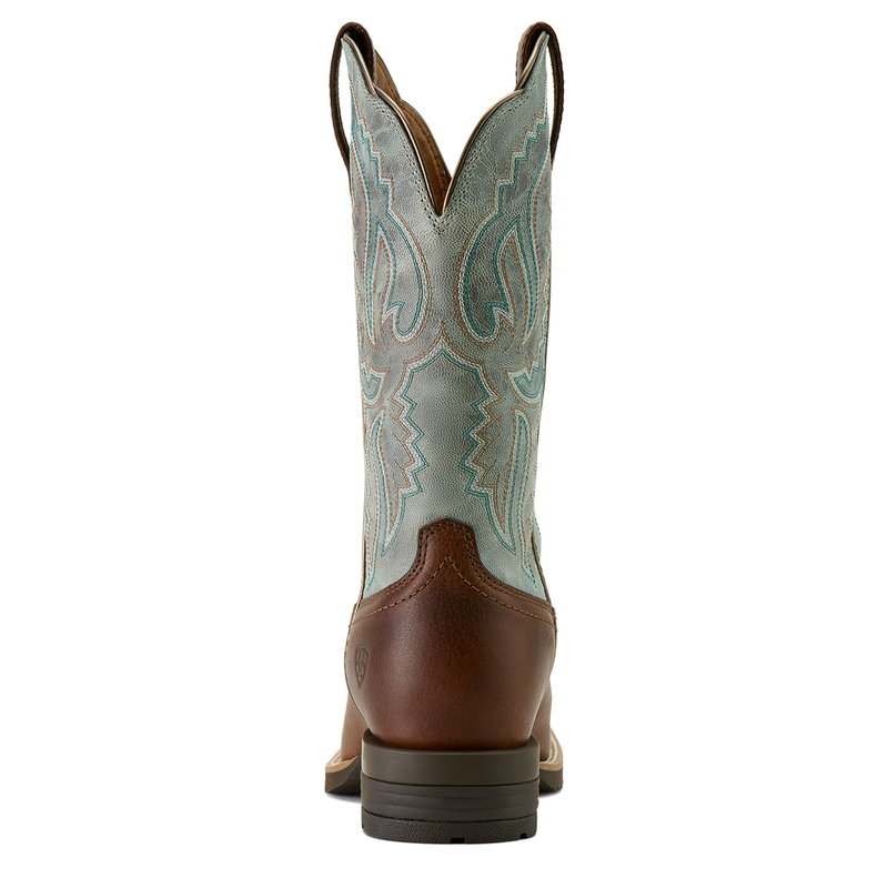Ariat Womens Hybrid Ranchwork Western Boot - Peanut/Worn Denim
