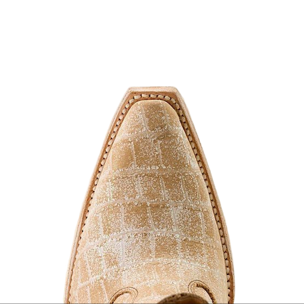 Ariat Womens Jade X Toe Heeled Ankle Boot - Distressed Crema Tan Print