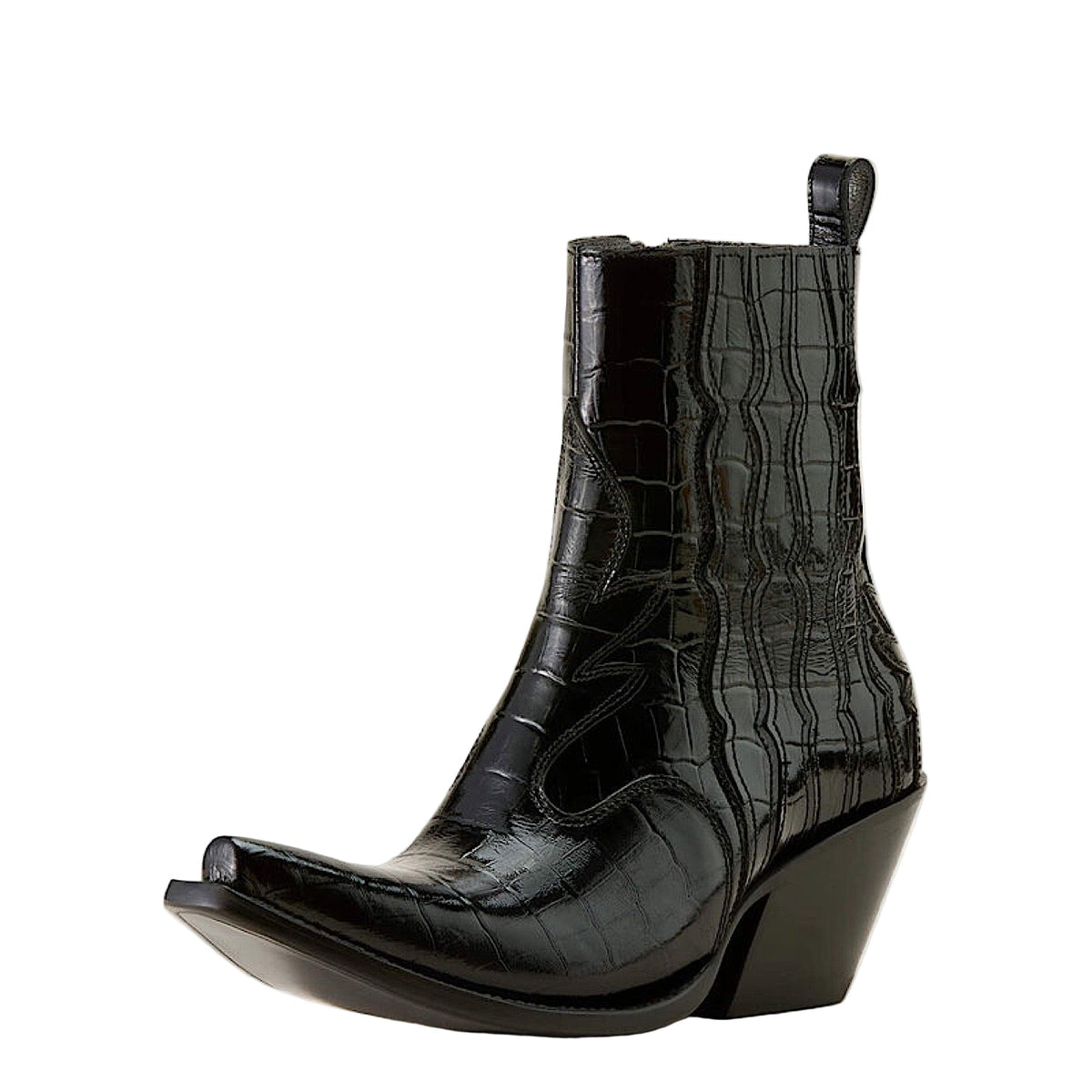 Ariat Women’s Jade X Toe Heeled Ankle Boot - Luxe Caviar Black Print