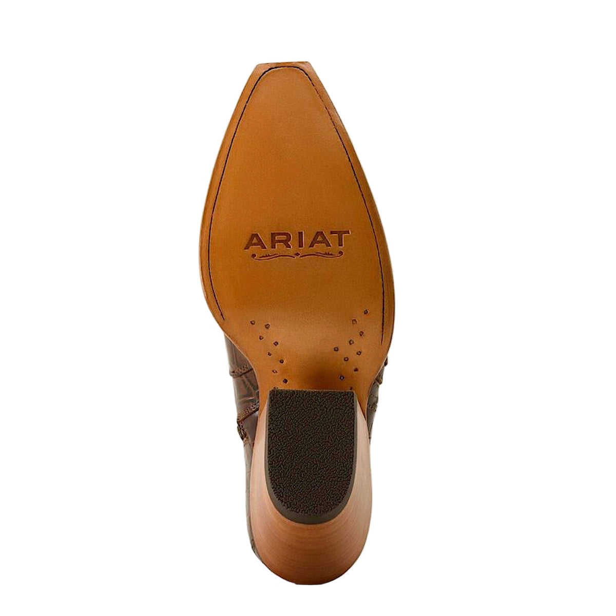 Ariat Womens Jade X Toe Heeled Ankle Boot - Luxe Espresso Dark Brown Print