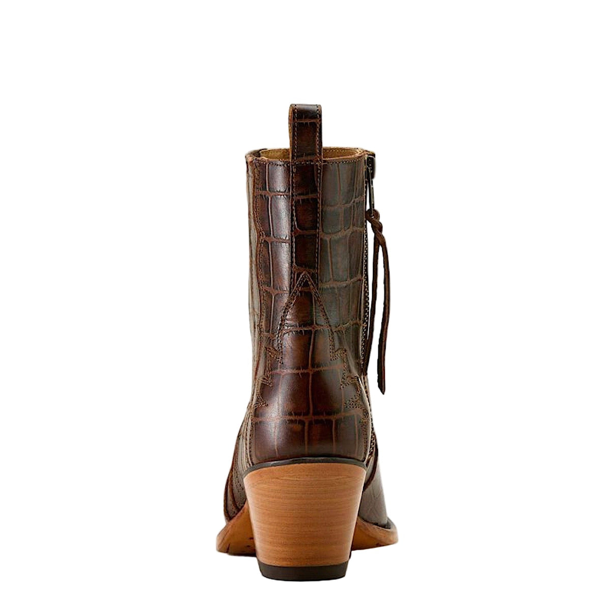 Ariat Womens Jade X Toe Heeled Ankle Boot - Luxe Espresso Dark Brown Print