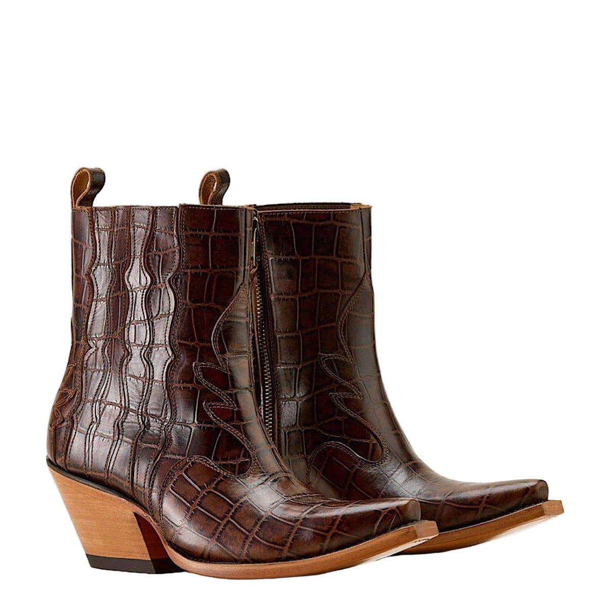 Ariat Women’s Jade X Toe Heeled Ankle Boot - Luxe Espresso Print
