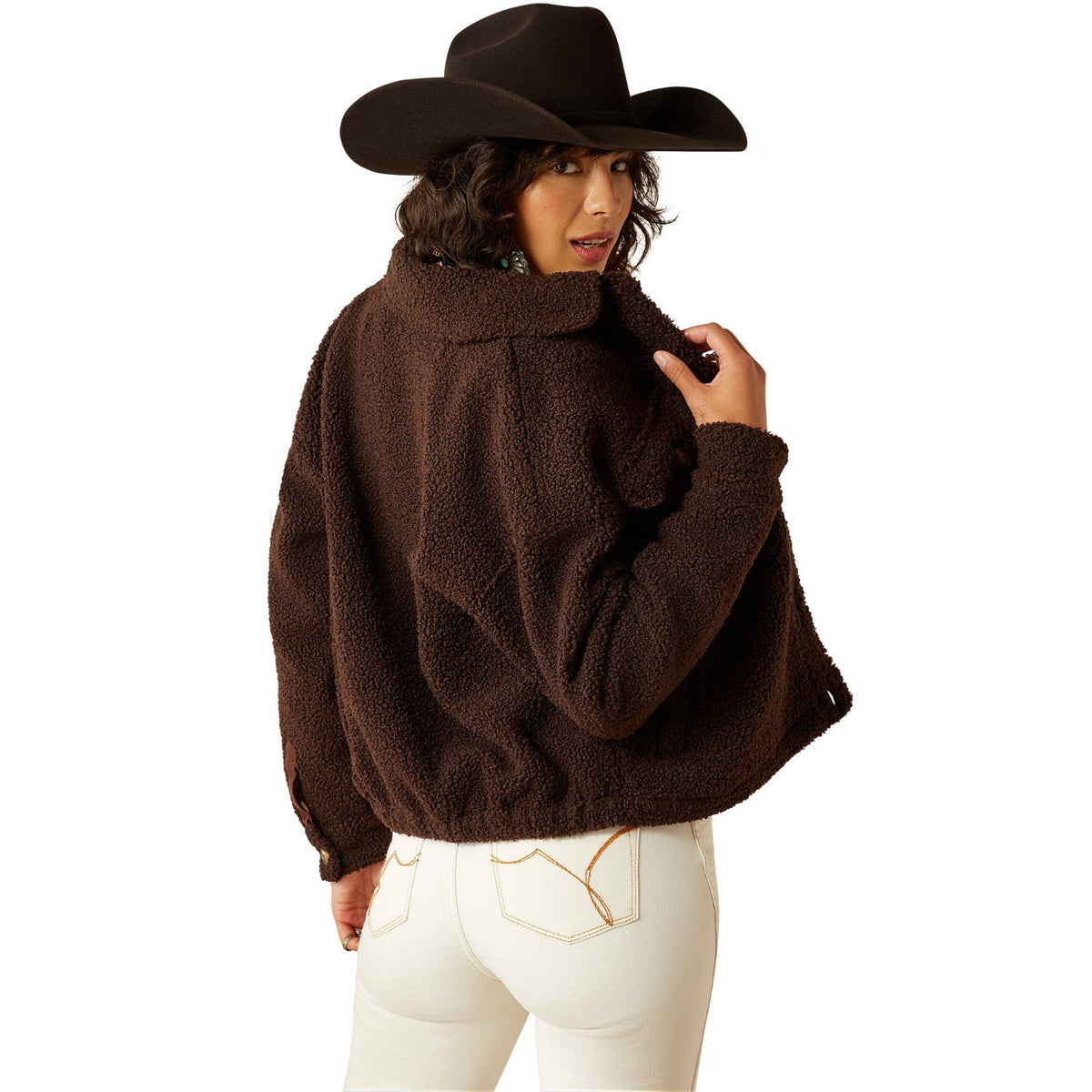 Ariat Women’s Julep Cropped Sherpa Jacket - Mole