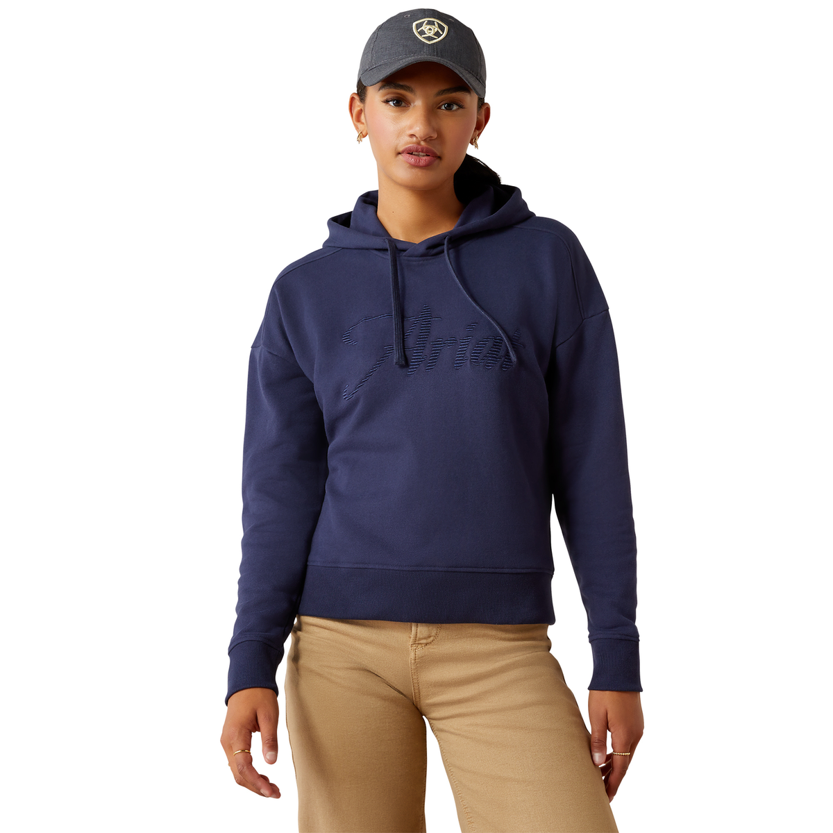 Ariat Women’s Just Hoodie - Navy Eclipse - XS Aus 6 - Ariat Womens Hoodies
