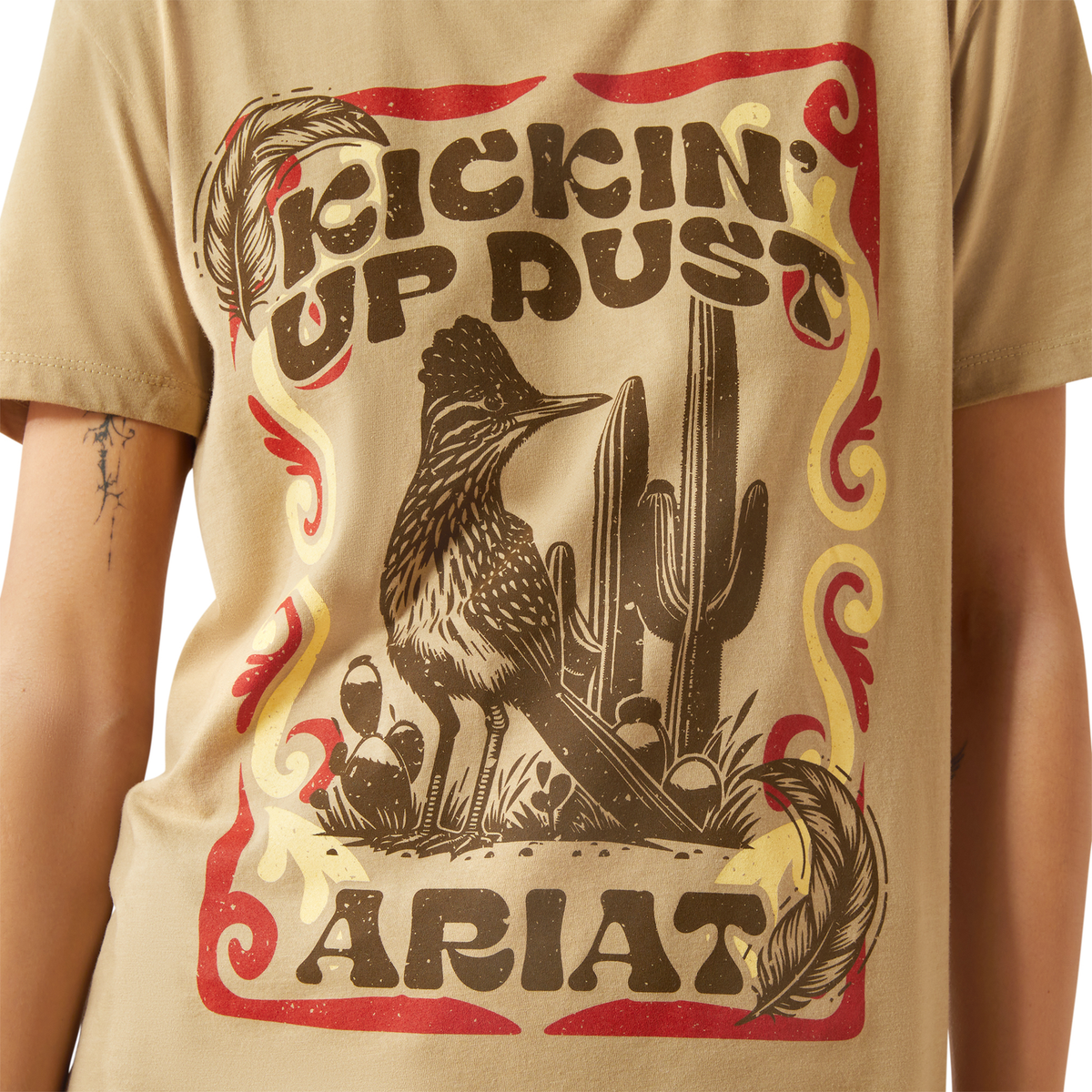 Ariat Womens Kickin Up Dust Ss Tee - Sand