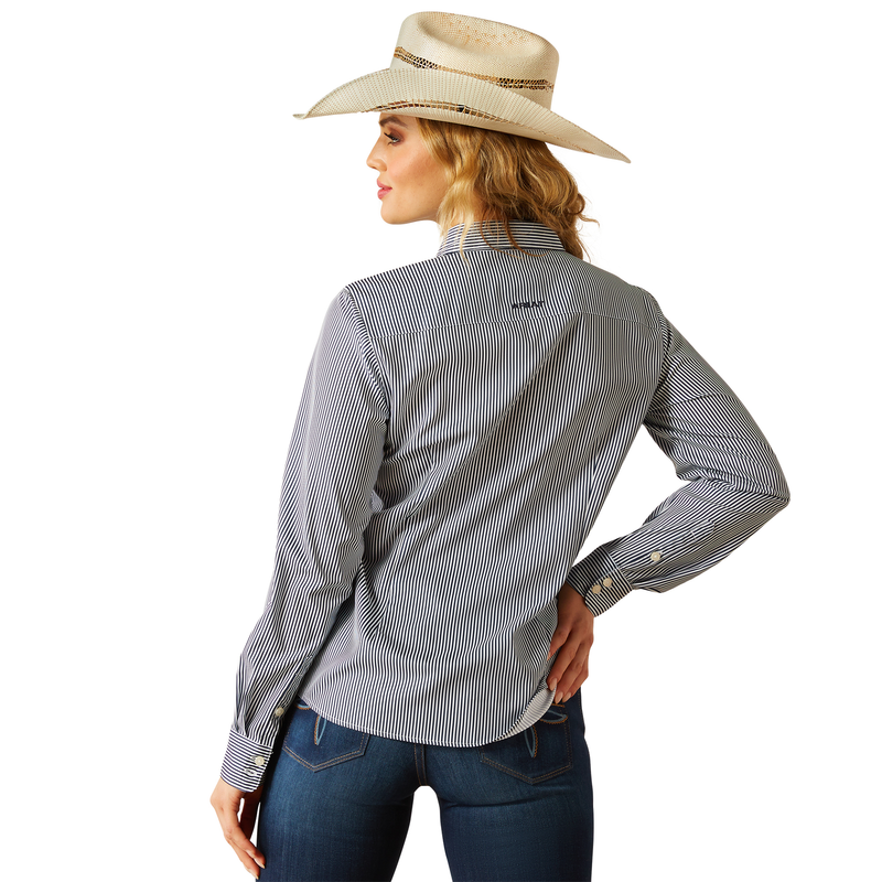 Ariat Womens Kirby Pro Shirt - Black Iris Stripe