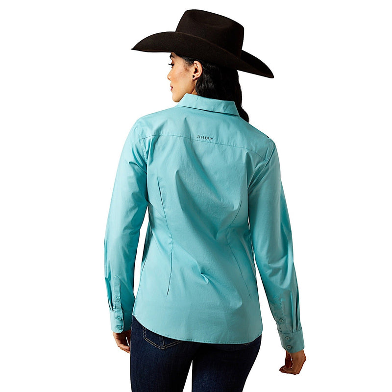 Ariat Womens Kirby Stretch Shirt - Aqua Sea