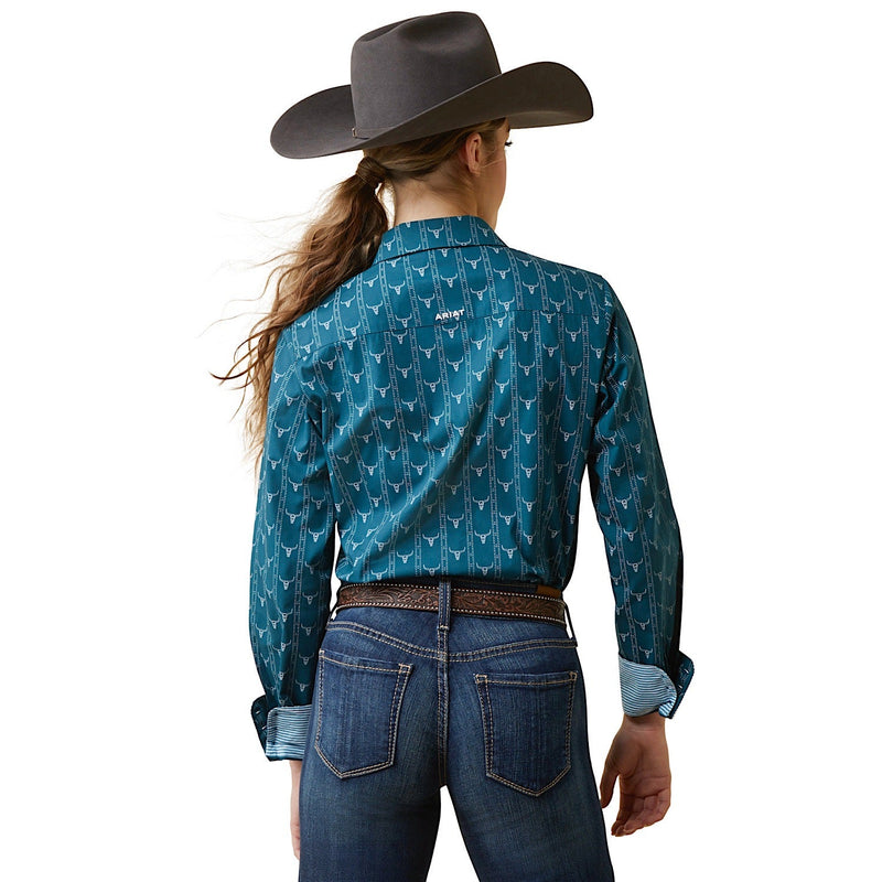 Ariat Women’s Kirby Stretch Shirt Steer Head Print