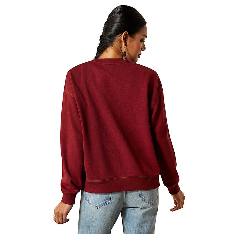Ariat Womens Lasso Sweatshirt - Cabernet