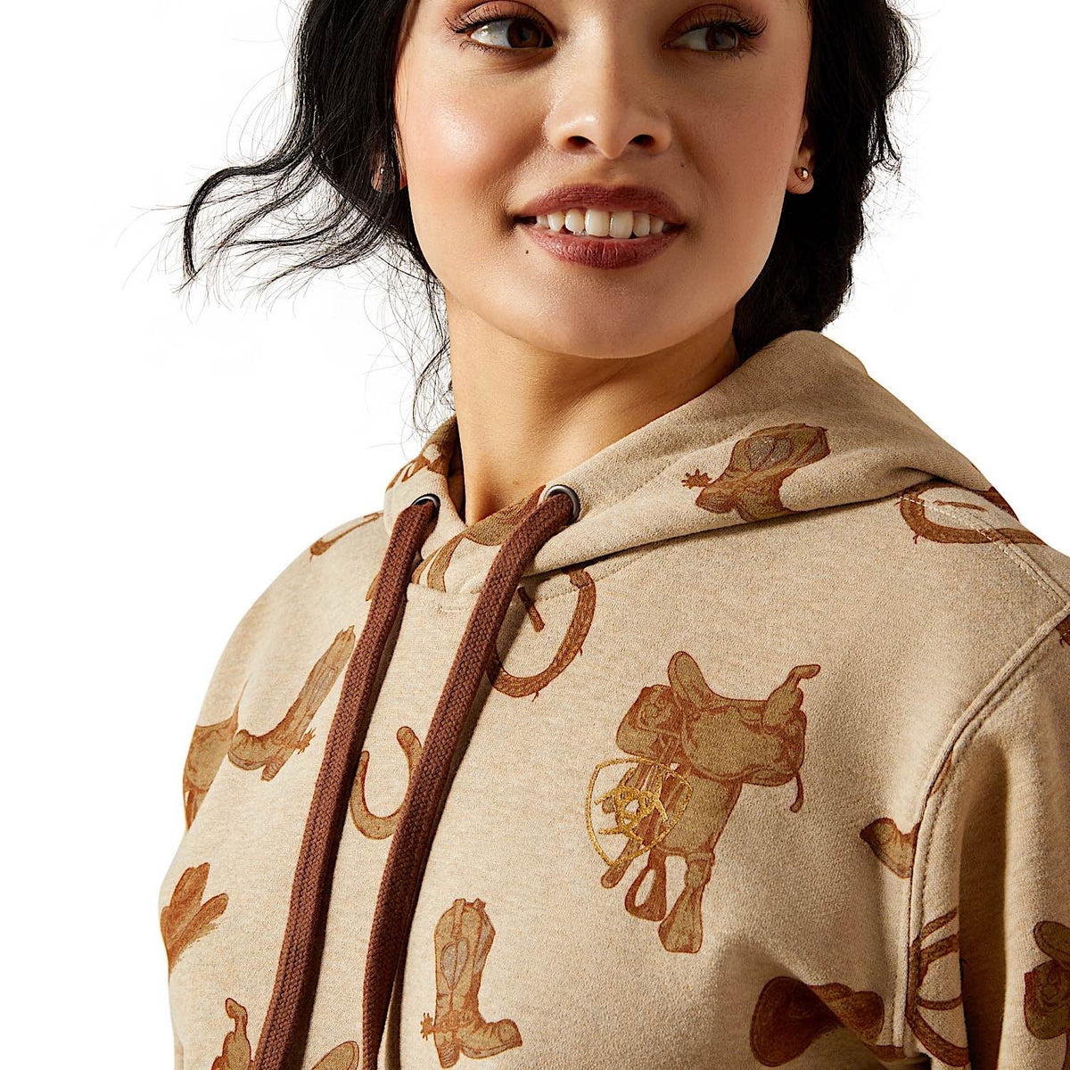 Ariat Women’s Logo 2.0 Hoodie - Savannah Tan Heather Print