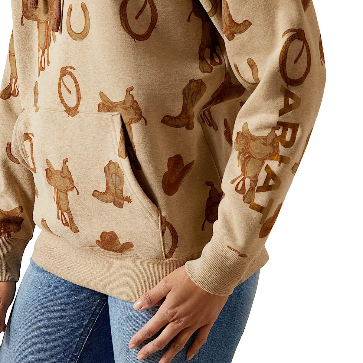 Ariat Women’s Logo 2.0 Hoodie - Savannah Tan Heather Print