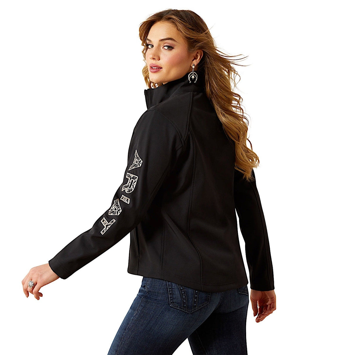 Ariat Womens Logo Softshell Jacket - Black/Southwest