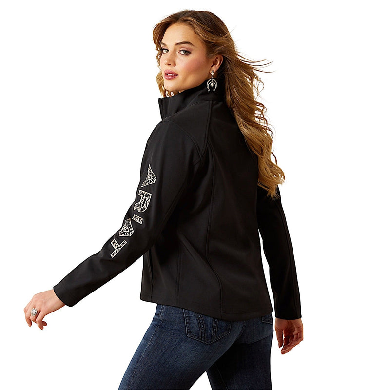 Ariat Womens Logo Softshell Jacket - Black/Southwest