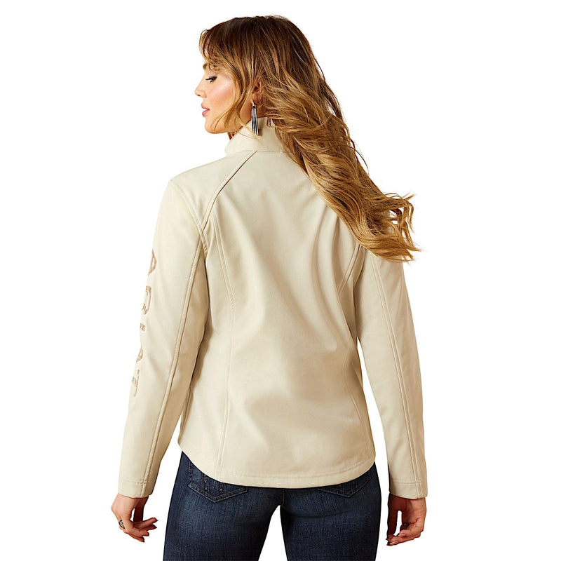 Ariat Womens Logo Softshell Jacket - Oyster Gray/Dune