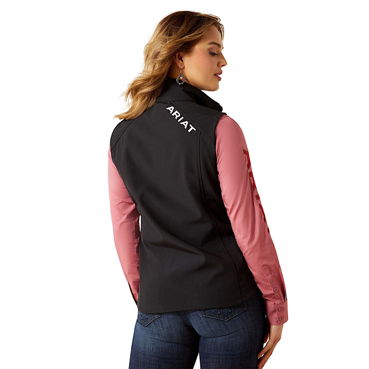 Ariat Womens Logo Softshell Vest - Black