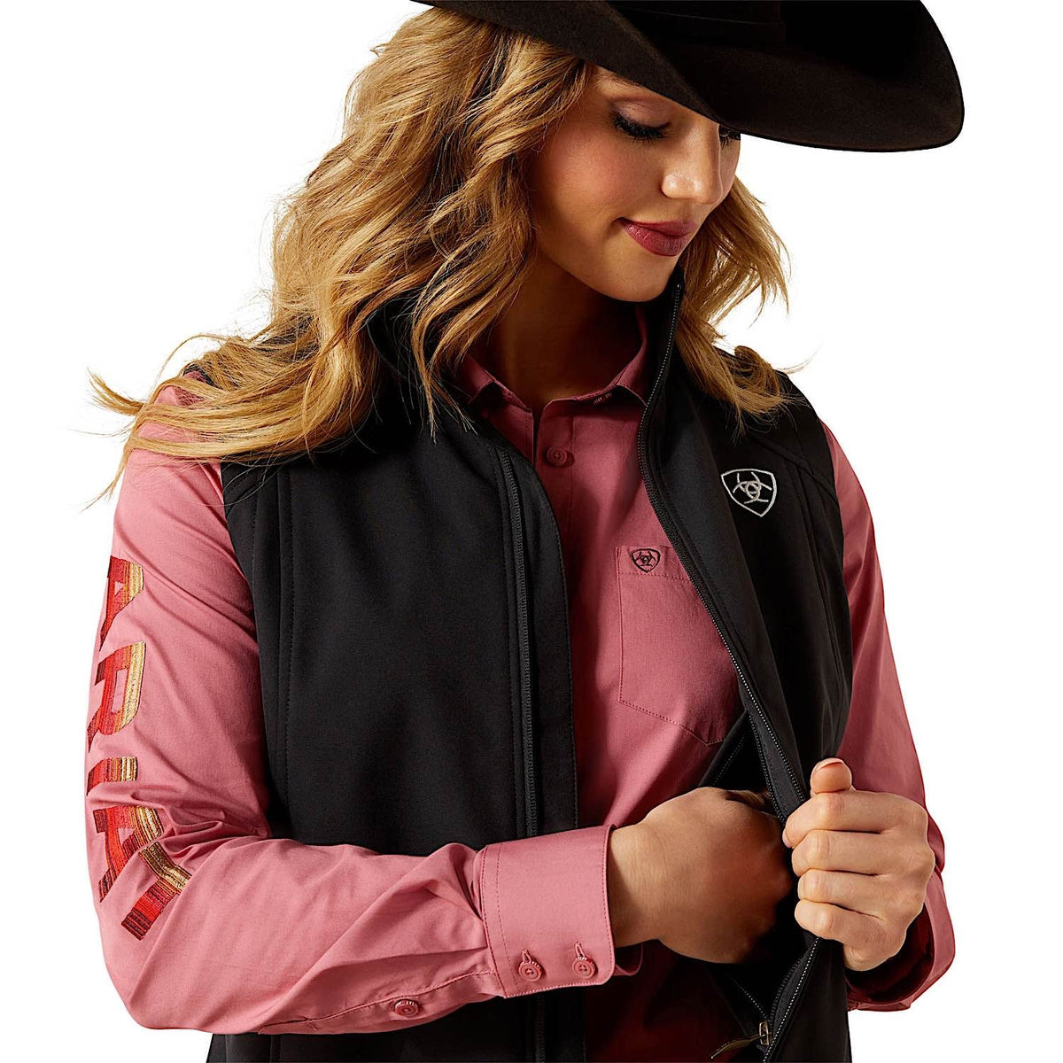 Ariat Womens Logo Softshell Vest - Black