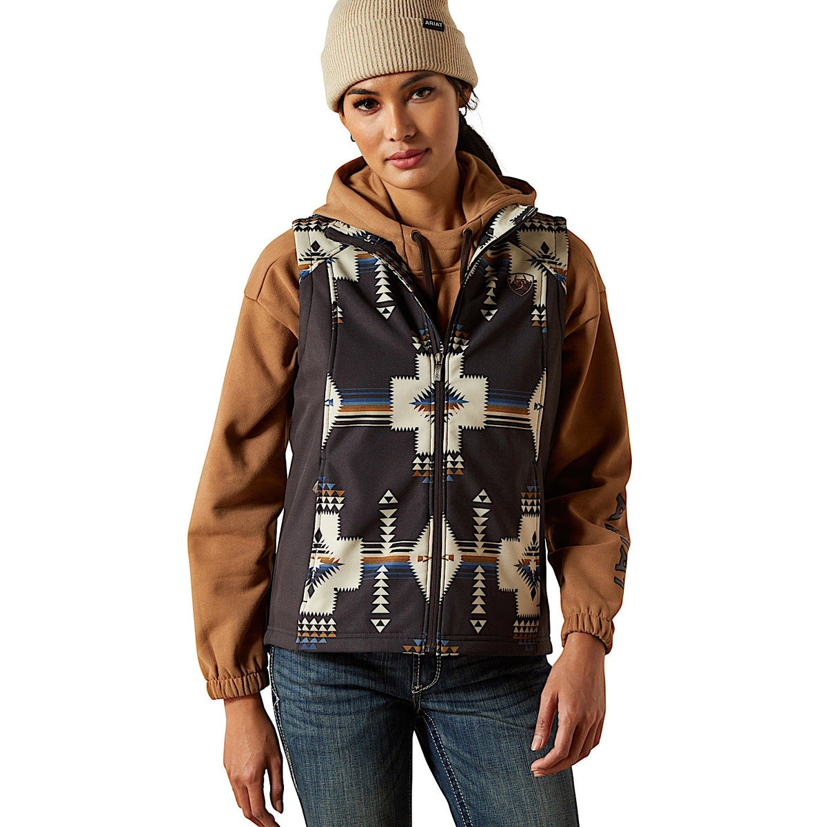 Ariat Womens Logo Softshell Vest - Thornstone Print