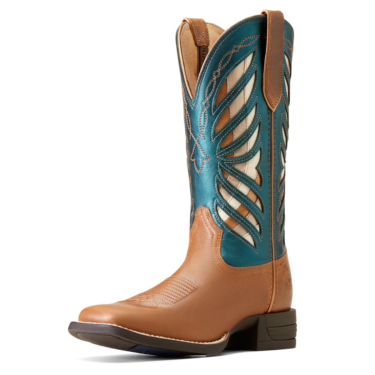 Ariat Women’s Longview Western Boot Buttered Rum/Metallic Sea