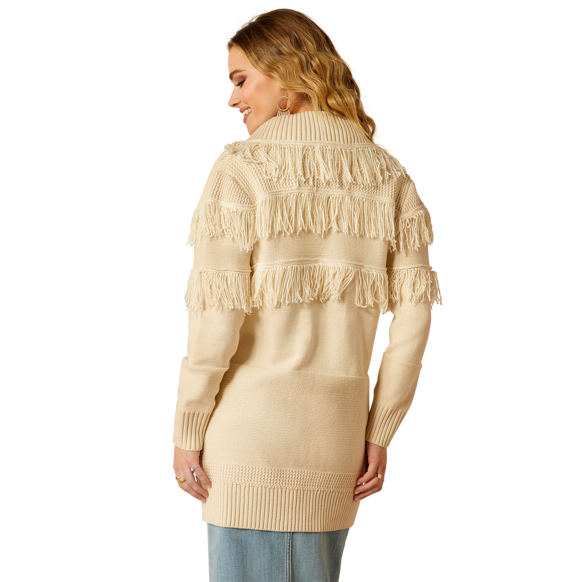 Ariat Women’s Luz Fringe Sweater - Summer Sand - Ariat Womens Tops