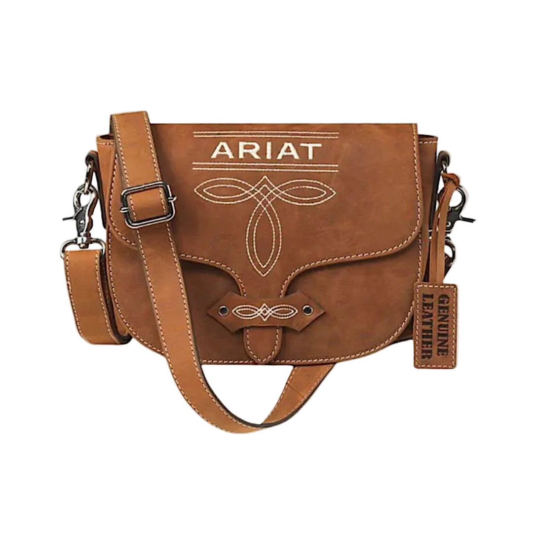 Ariat Womens Lynn Small Crossbody Bag - Medium Brown