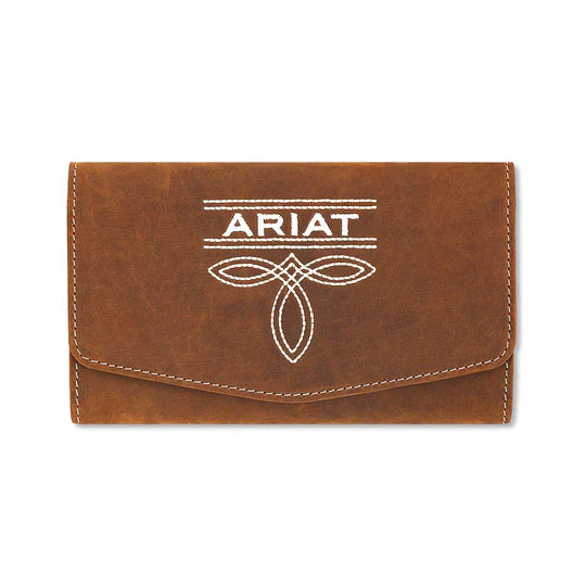 Ariat Womens Lynn Wallet - Medium Brown