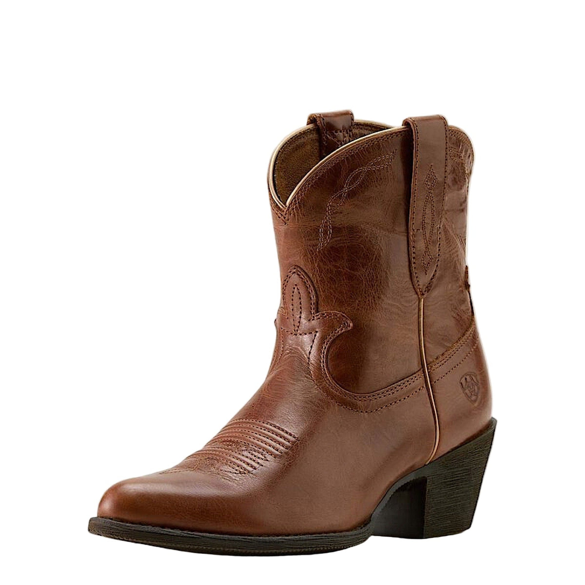 Ariat Womens Maggie J Toe Heeled Western Shortie Boot - Brown Aged Sienna