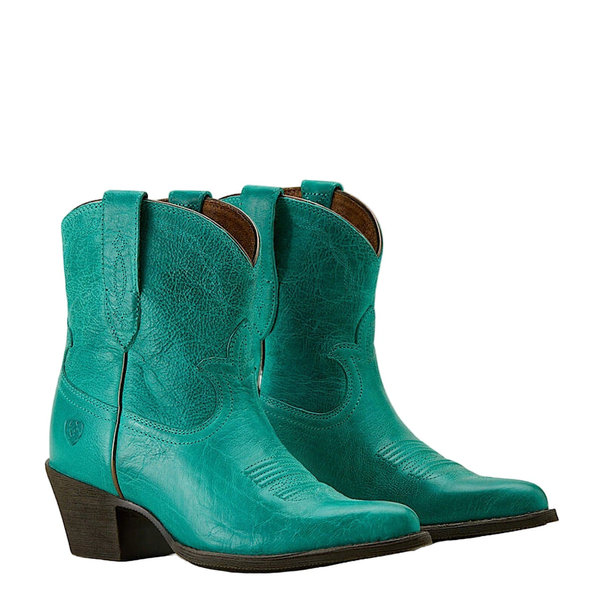 Ariat Womens Maggie J Toe Heeled Western Shortie Boot - Deep Turquoise