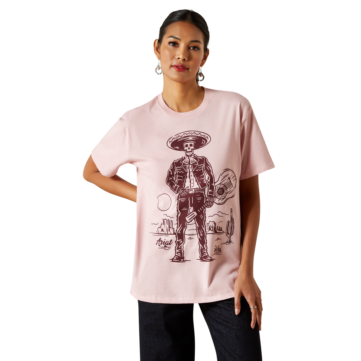 Ariat Womens Mariachi Tee - Dusty Pink