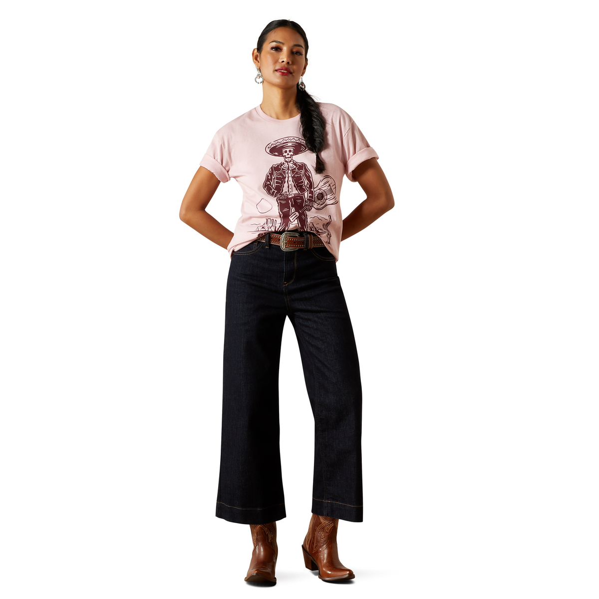 Ariat Womens Mariachi Tee - Dusty Pink