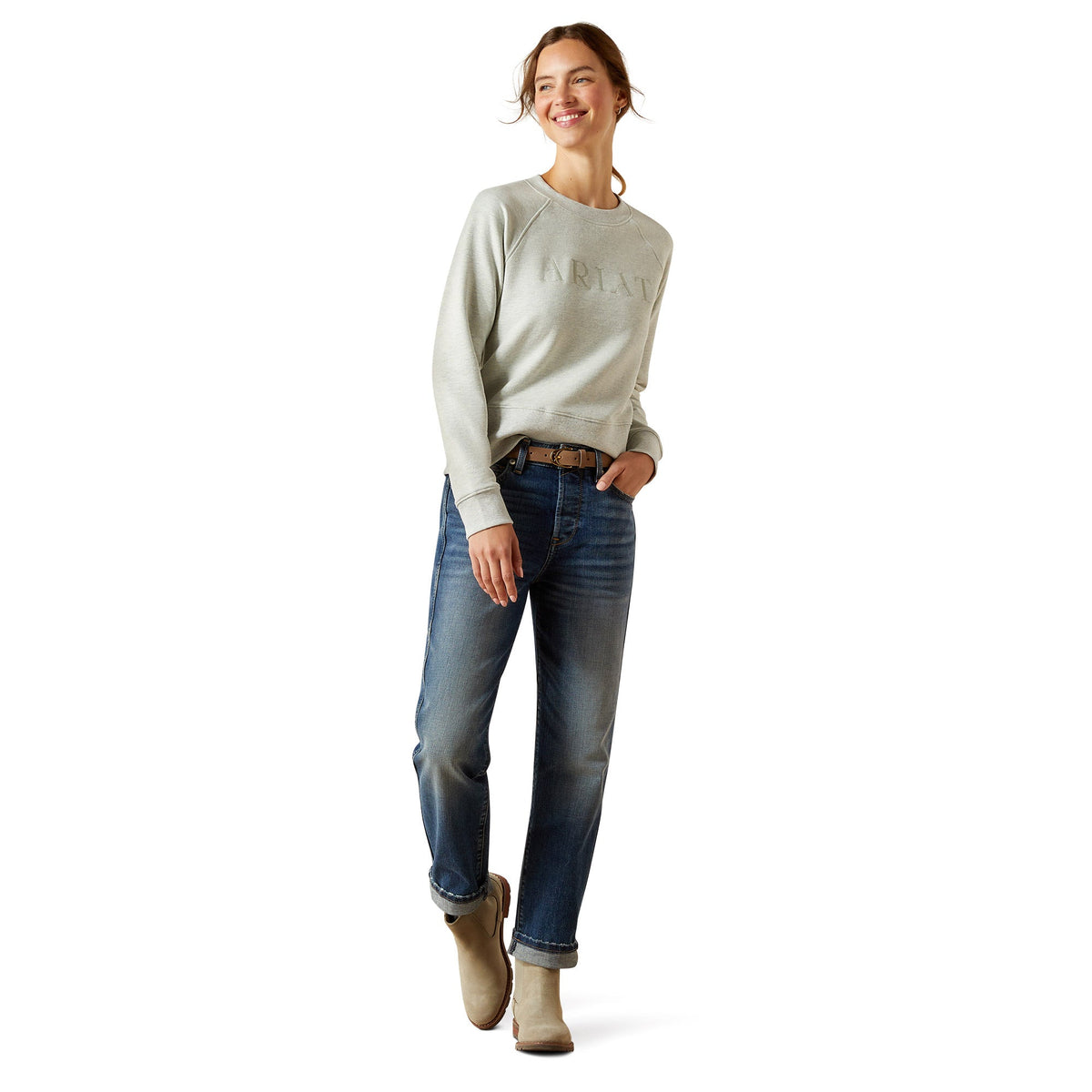 Ariat Womens Martine Sweatshirt - Heather Grey