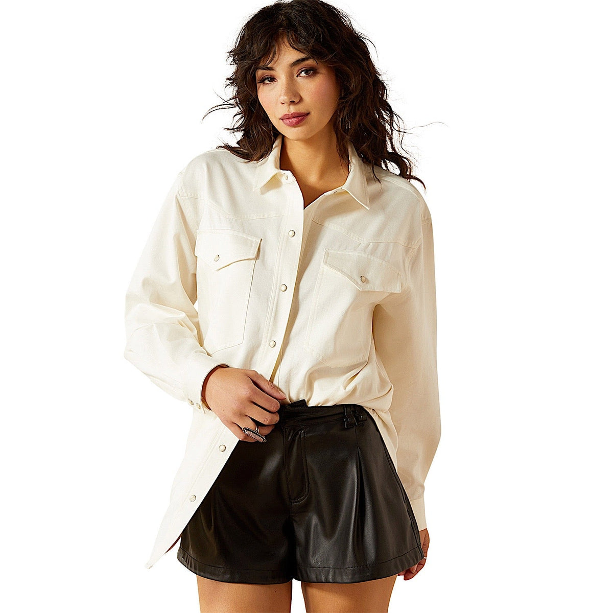 Ariat Womens Mercantile Shirt Jacket - Gardenia
