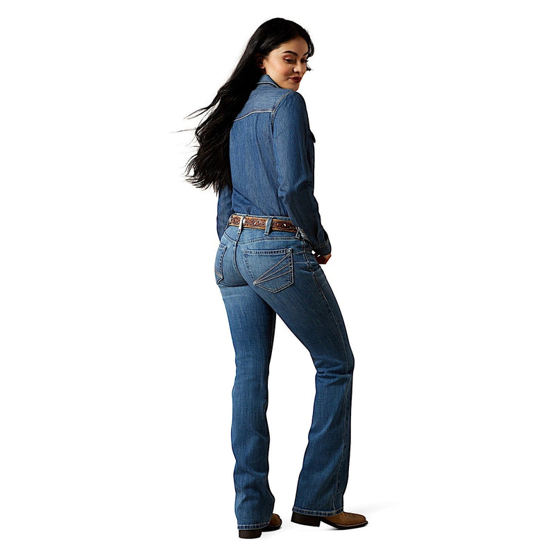 Ariat Womens Mid Rise Aisha Boot Cut Jeans - Ithica