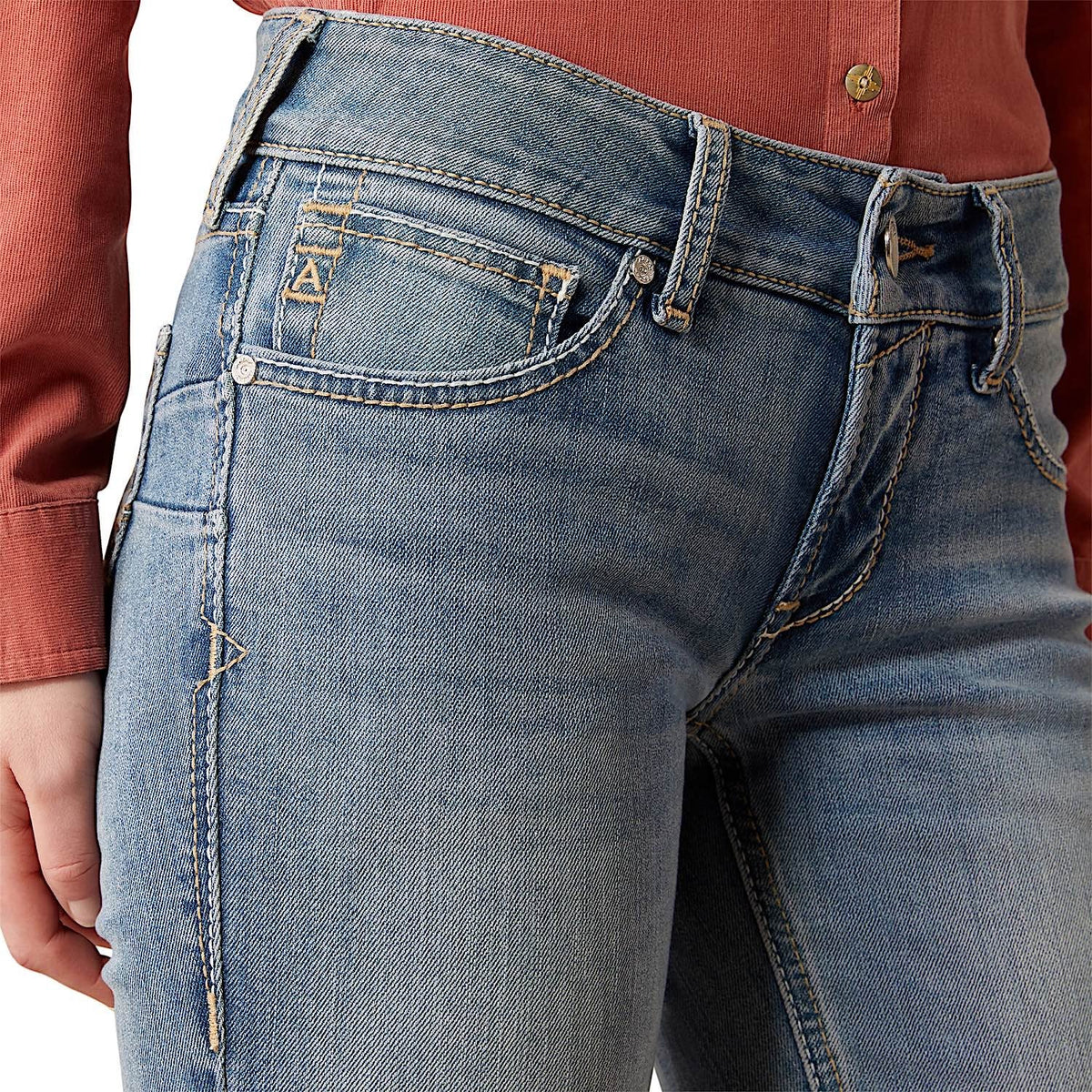 Ariat Women’s Mid Rise Mallory Straight Leg Jean - Oklahoma
