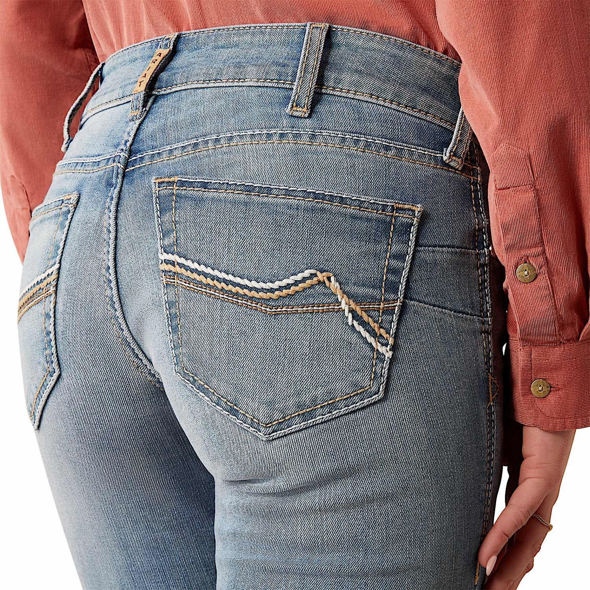Ariat Women’s Mid Rise Mallory Straight Leg Jean - Oklahoma