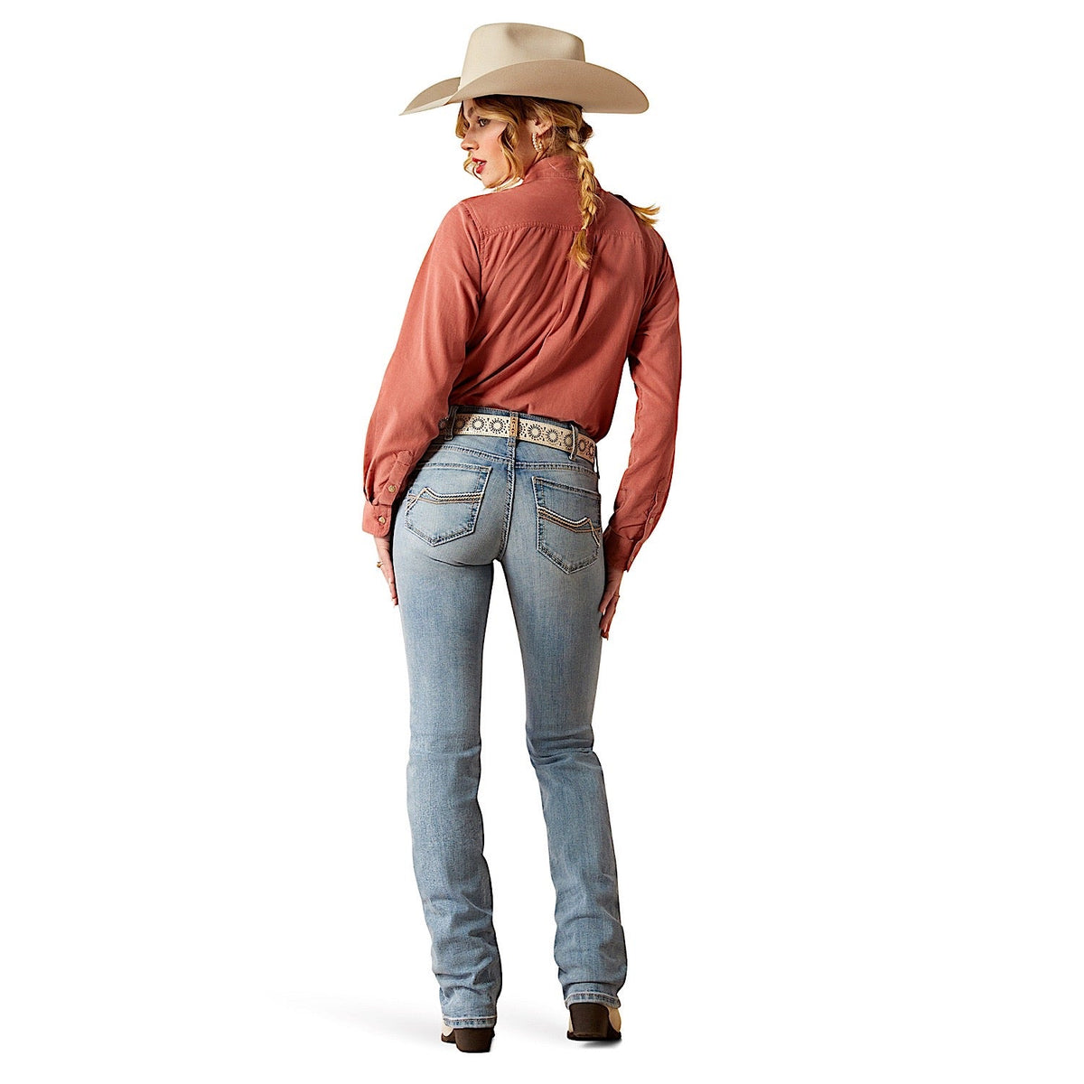 Ariat Women’s Mid Rise Mallory Straight Leg Jean - Oklahoma