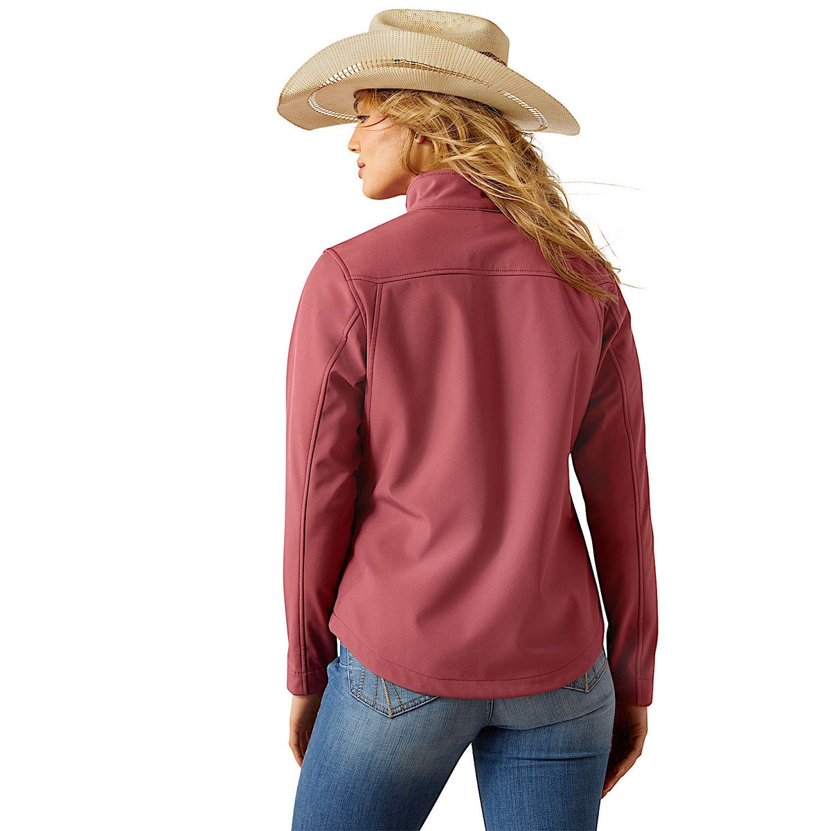 Ariat Womens New Team Softshell Jacket - Dry Rose/Mauve Blur