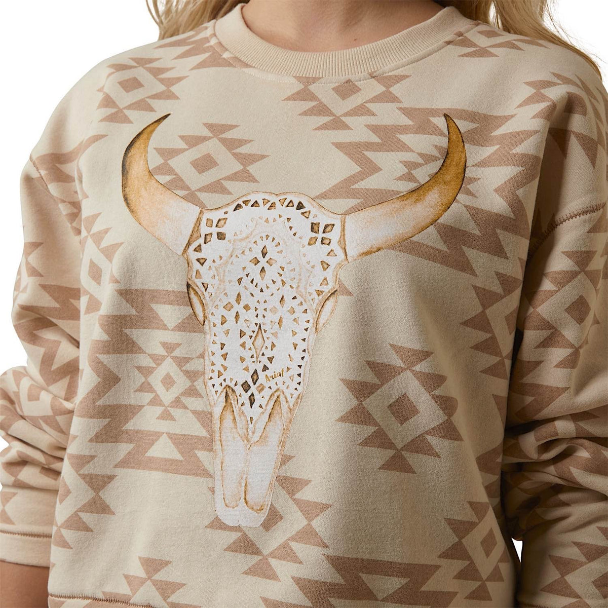 Ariat Women’s O’Keefe Sweatshirt Brazilian Sand - Ariat Womens Tops