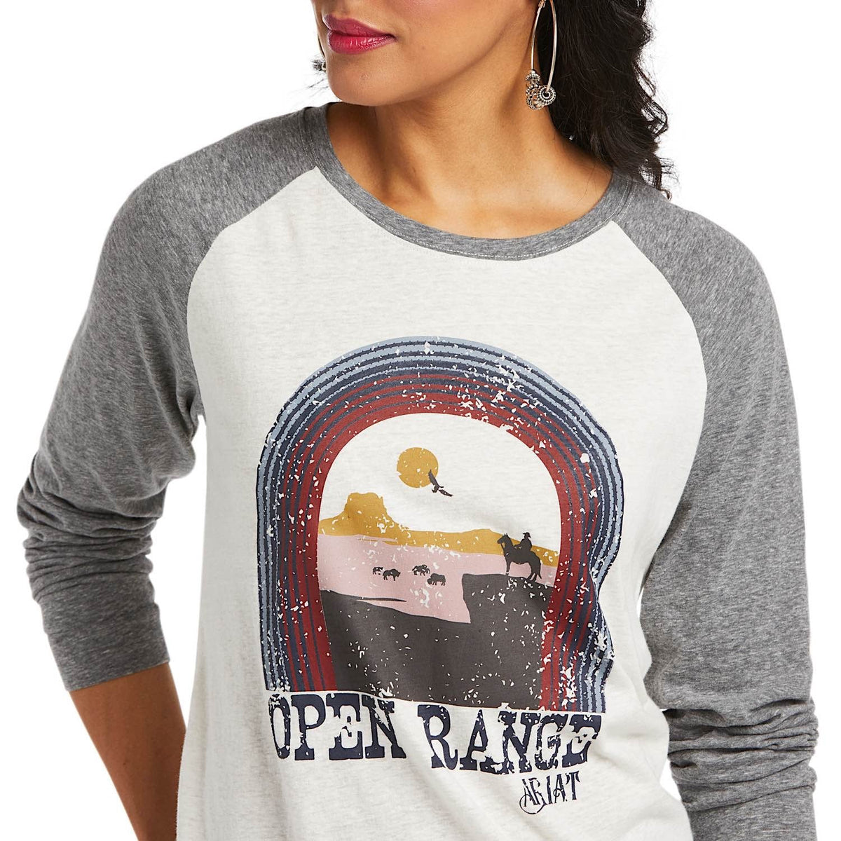 Ariat Womens Open Range Top Sea Salt-XS - XS - Ariat Womens Tops