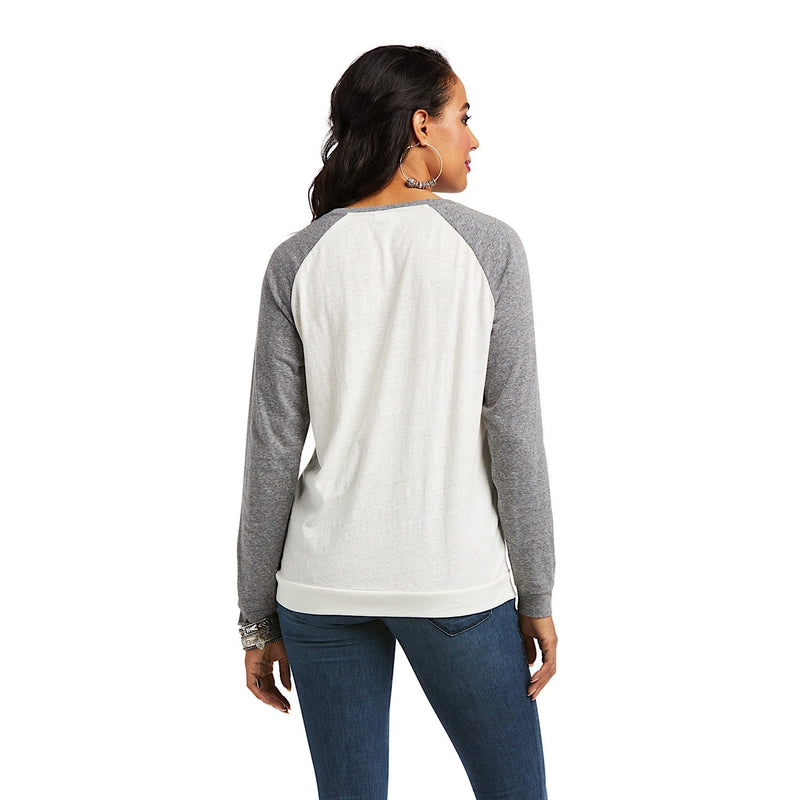 Ariat Womens Open Range Top Sea Salt-XS - XS - Ariat Womens Tops