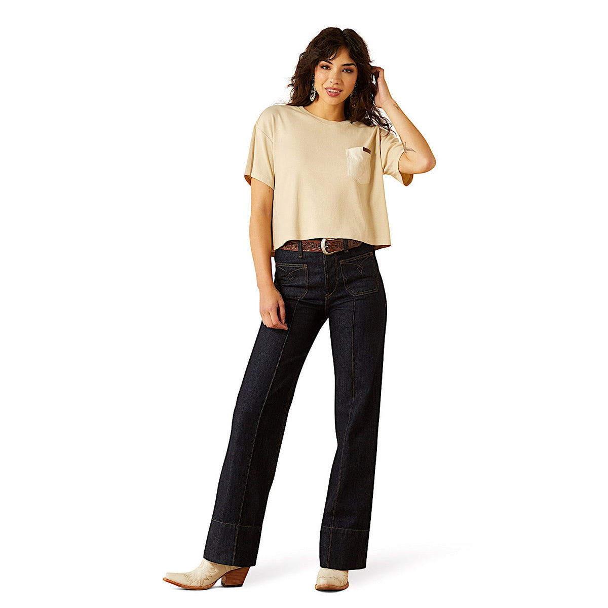 Ariat Womens Patron Top - Oyster Gray