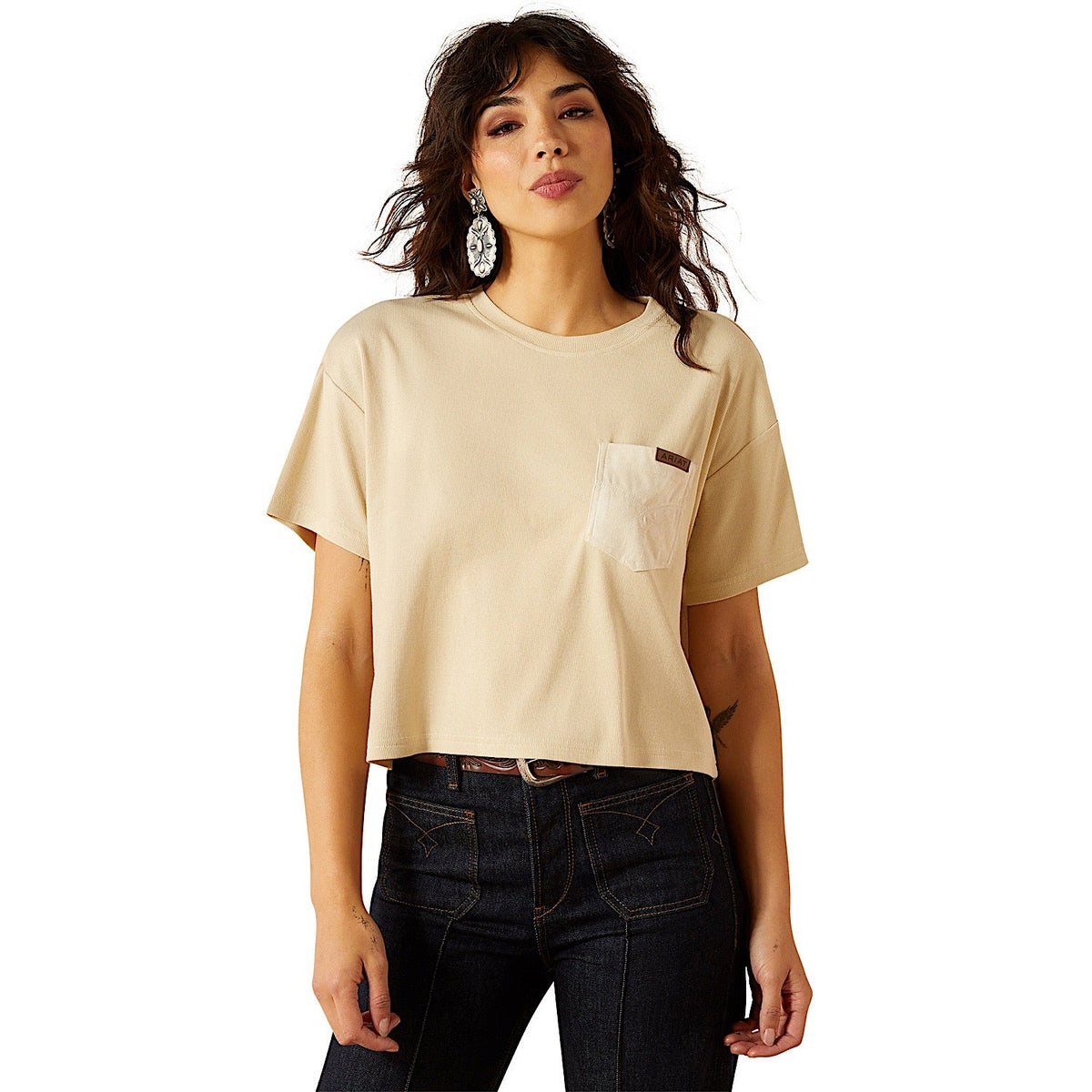 Ariat Womens Patron Top - Oyster Gray