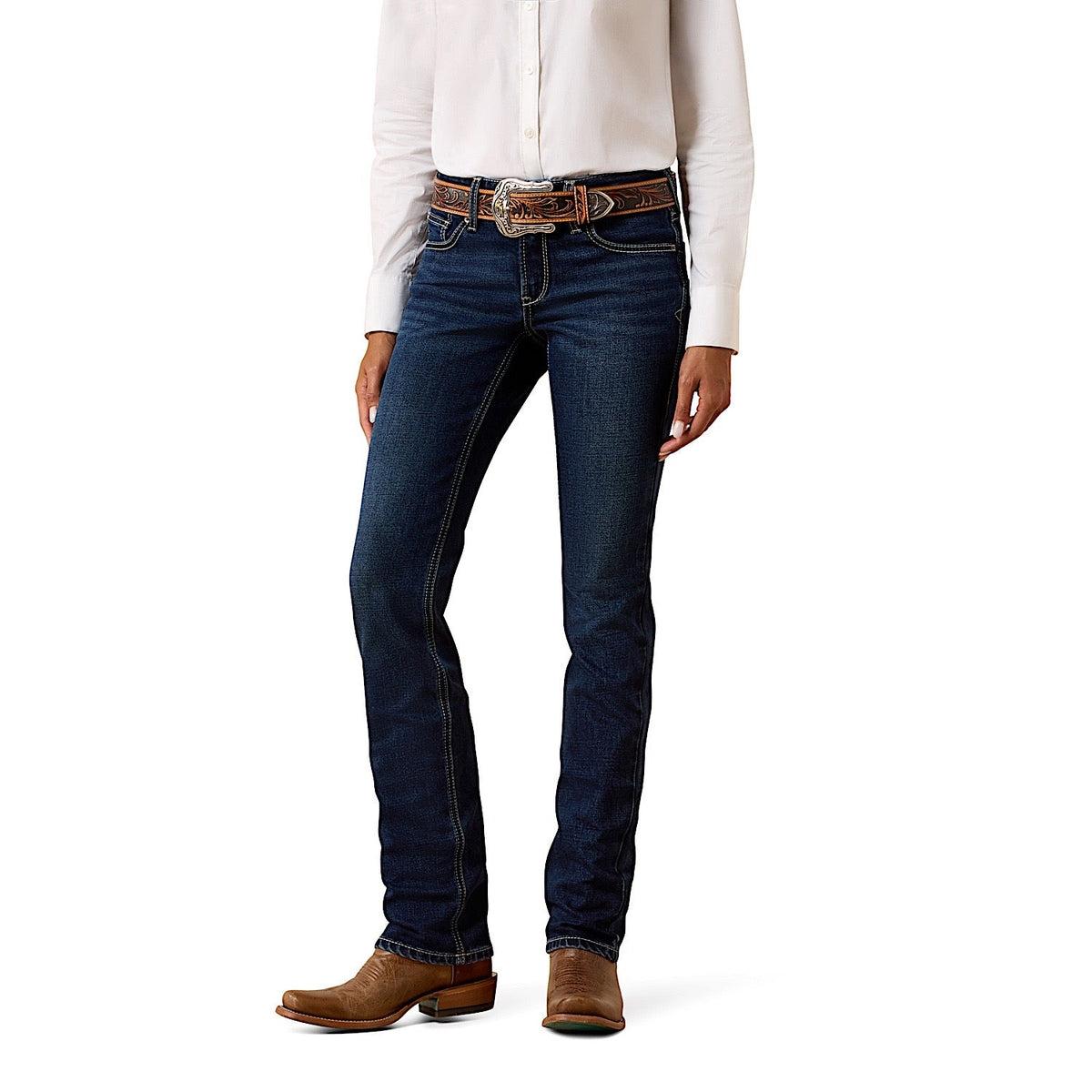 Ariat Womens Perfect Rise Acclimatise Harper Straight Leg Jeans - Sonoma