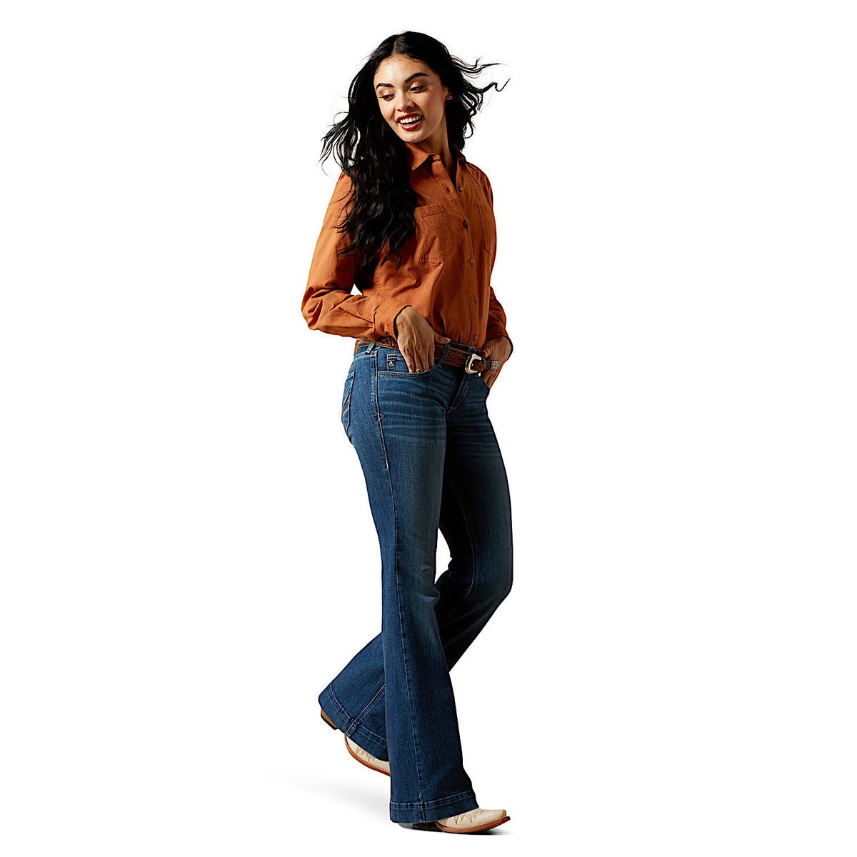 Ariat Womens Perfect Rise Lislie Slim Trouser Jeans - Vermont
