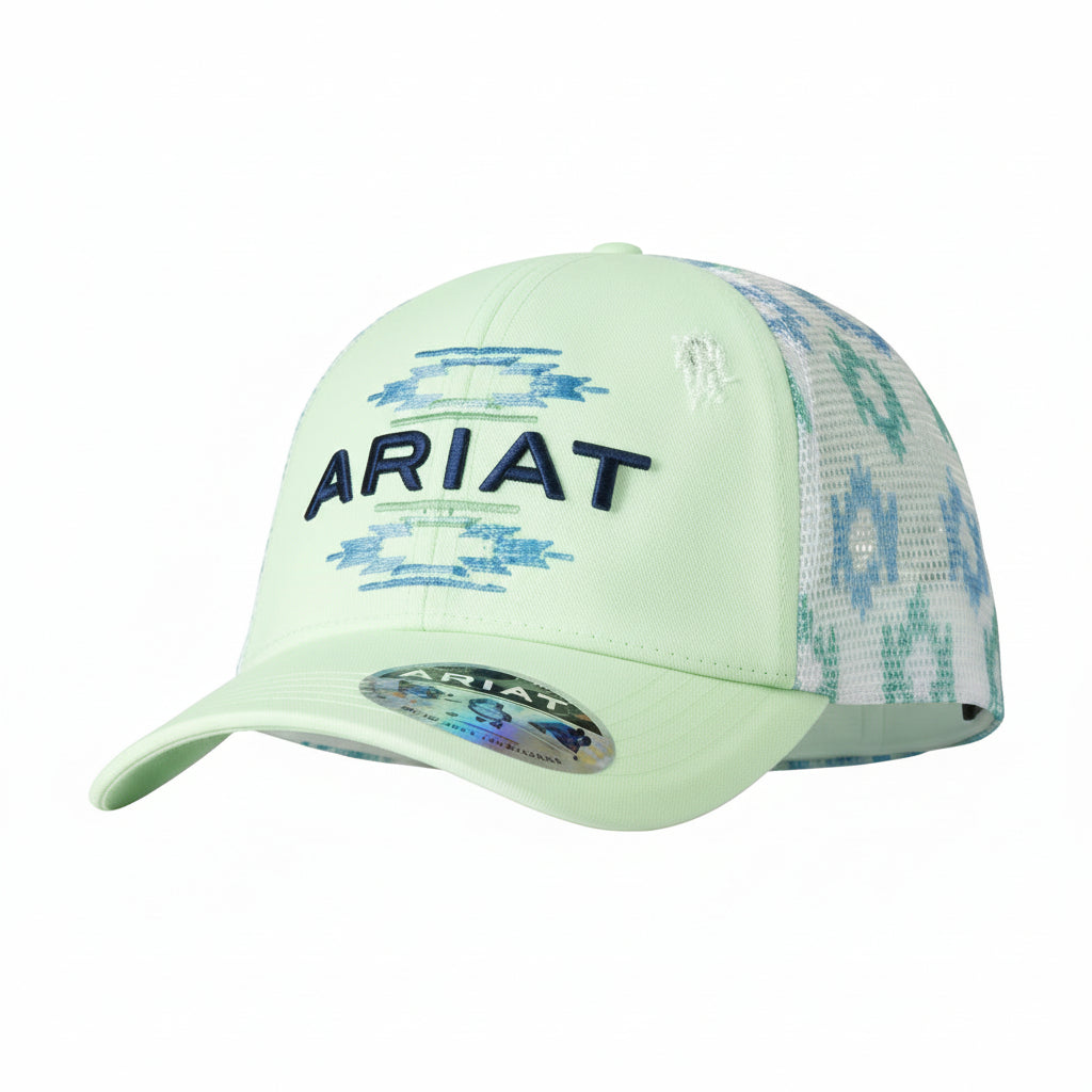 Ariat Womens Ponyflo Cap Southwestern Embroidered - Neon