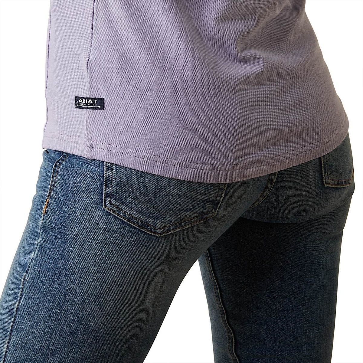 Ariat Womens Prix 2.0 SS Polo Heirloom Lilac - Ariat Womens Tops